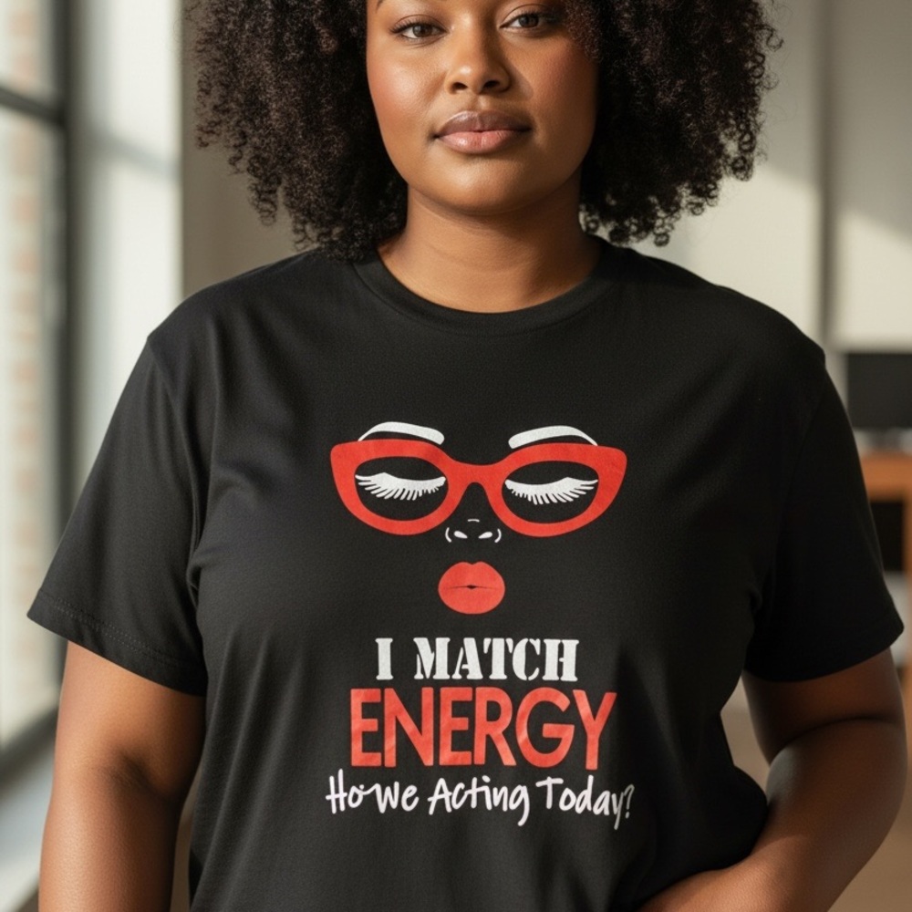 SHEIN Black Tee with Red Graphic